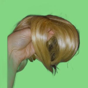 NIB 100% Human Hair Topper Blonde W/ Bangs Clip Women Hair Pieces Barbie